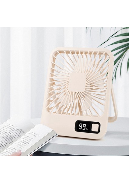 Masaüstü Küçük Fan Çok Güçlü Ofis Ince ve Şarjlı Model Khaki (Yurt Dışından)