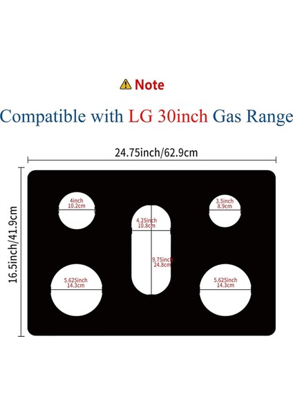 30 Inç Gazlı Ocak Için Ocak Kılıfı Model LGLDG4315 LRG4115 LRG4113 (Yurt Dışından)