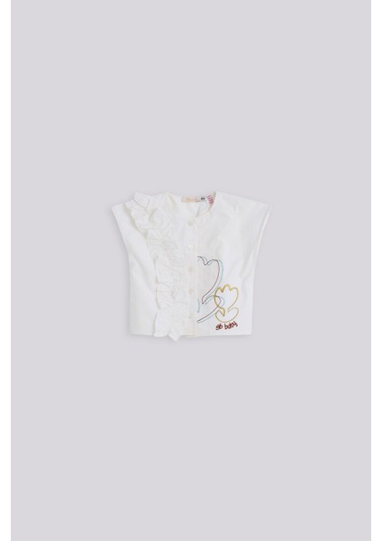 Bg Store Kız Bebek Beyaz Bluz