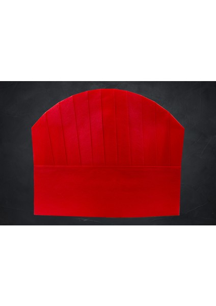 Bekiz Tek Kullanım Aşçı Kepi 24 cm Kırmızı 10 Adet fiyatları
