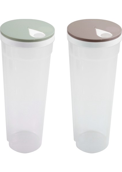 Kilitli Kapaklı Plastik Spagetti Kabı Erişte Makarna Saklama Kavanozu (Yurt Dışından)