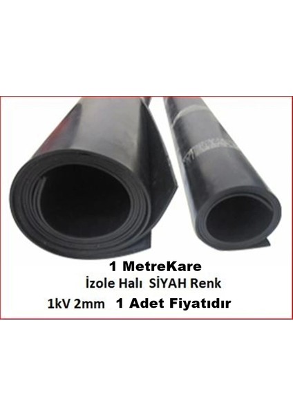Ithal 1000V Kalite Elektrik Izole Halı 1kv 100X100 cm 1 mt Kare Siyah Kalınlık 3mm