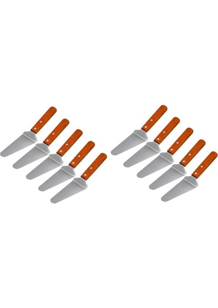 10 Adet Pasta Sunucusu Pasta Desteği Iletim Üçgen Kürek Spatula (Yurt Dışından)