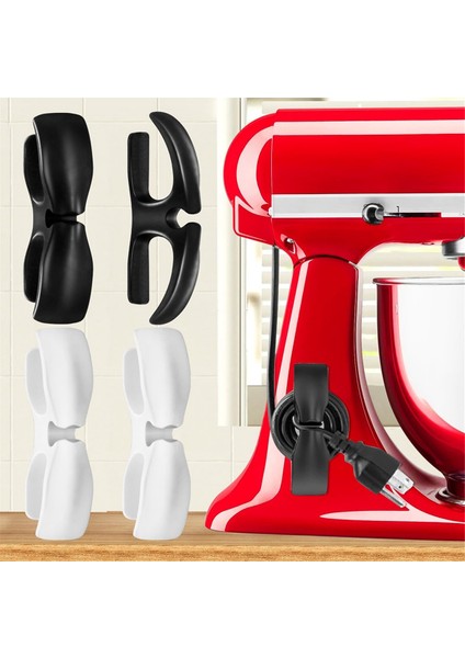 4 Adet Gadget Kordon Düzenleyici Kablo Tel Sarıcı Stand Mikser Blender Için (Yurt Dışından)