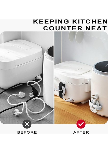 4 Adet Gadget Kordon Düzenleyici Kablo Tel Sarıcı Stand Mikser Blender Için (Yurt Dışından)