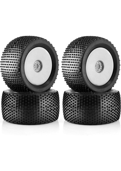 4 Adet 140MM 18 Rc Yarış Arabası Off-Road Buggy Lastiği 17MM Tekerlek Altıgen Beyaz (Yurt Dışından)