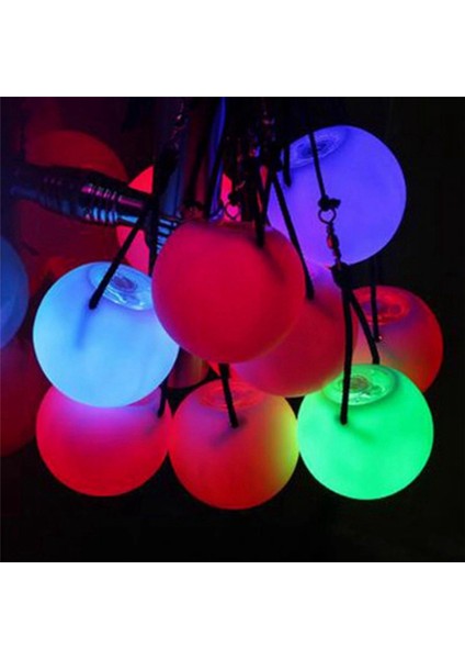2 Adet LED Poi Topları Parlayan Poi Topları LED Parlayan Oyuncak Işıklı Toplar (Yurt Dışından)