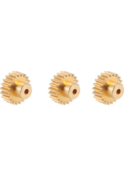 3 Adet 3.175MM Şaft Pirinç Pinyon Motor Dişlisi M0.8 1/10 1/8 Rc, 21T (Yurt Dışından)