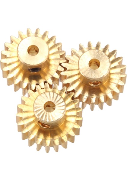 3 Adet 3.175MM Şaft Pirinç Pinyon Motor Dişlisi M0.8 1/10 1/8 Rc, 21T (Yurt Dışından)