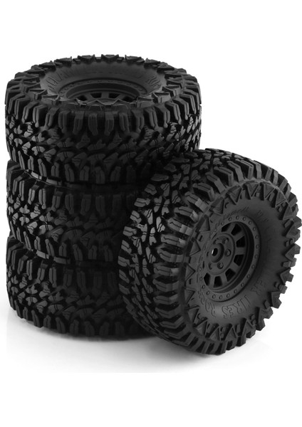 110 Rc Rock Için 4 Adet 110MM Tekerlek Lastikleri Siyah (Yurt Dışından)