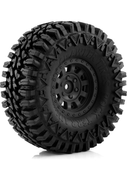 110 Rc Rock Için 4 Adet 110MM Tekerlek Lastikleri Siyah (Yurt Dışından)