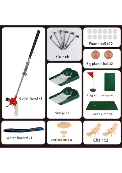 Mini Golf Oyunu Mini Golf Kulübü Bebek Seti Kırmızı (Yurt Dışından) fiyatları