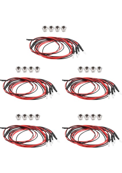 4 LED 3mm Rc LED Işık Kiti 110 Rc Araba Modeli Drift Araba Farı Için (Yurt Dışından)