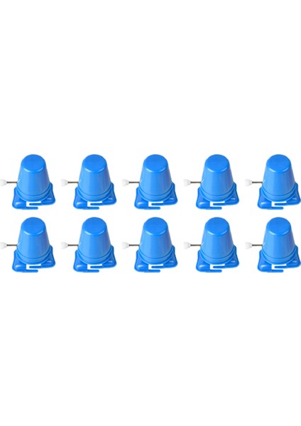 10 Adet Saat Bacaklı Robot Kurmalı Oyuncak Hareketi Çocuk Mavi (Yurt Dışından)
