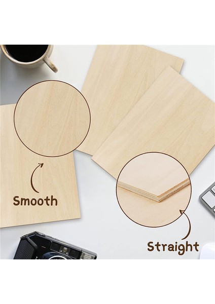 10 x Kontrplak Paneller A3 Ahşap Panel Fretsaw Ahşabı 300 x 200 x 2 mm (Yurt Dışından)
