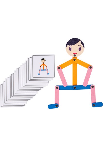 Spor Ahşap Adam Malzeme Dıy Bulmaca Oyuncaklar Eğitici Oyun Çocuğu (Yurt Dışından)