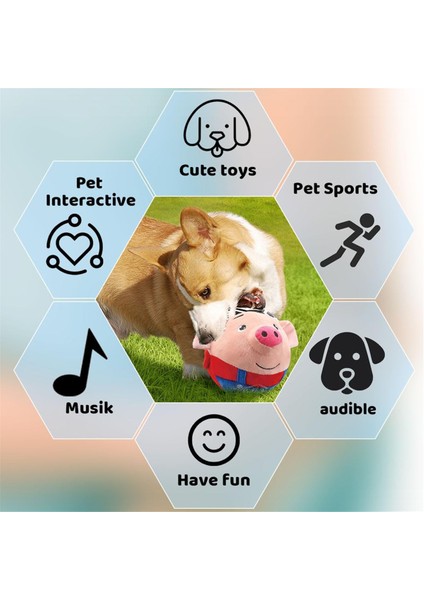Aktif Hareketli Evcil Hayvan Peluş Etkileşimli Köpek Oyuncakları Hareketli Köpek Topu Oyuncak F (Yurt Dışından) fırsatları