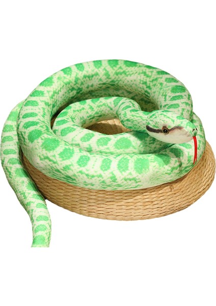 Simülasyon Python Peluş Oyuncak Hediye Yeşil Python (Yurt Dışından)