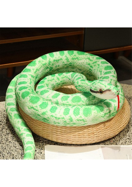Simülasyon Python Peluş Oyuncak Hediye Yeşil Python (Yurt Dışından)