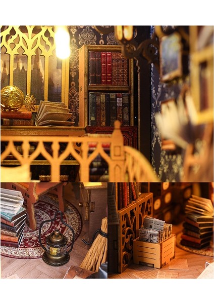 Ahşap Montajlı El Yapımı Sihirli Kitaplık Süsleri Hediyeler (Yurt Dışından) modelleri