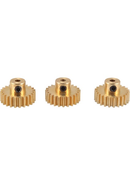 3 Adet 3.175MM Şaft Pirinç Pinyon Motor Dişlisi M0.8 1/10 1/8 RC,23T (Yurt Dışından)