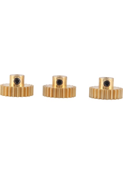 3 Adet 3.175MM Şaft Pirinç Pinyon Motor Dişlisi M0.8 1/10 1/8 RC,23T (Yurt Dışından)