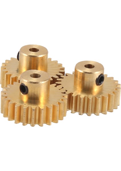 3 Adet 3.175MM Şaft Pirinç Pinyon Motor Dişlisi M0.8 1/10 1/8 RC,23T (Yurt Dışından)