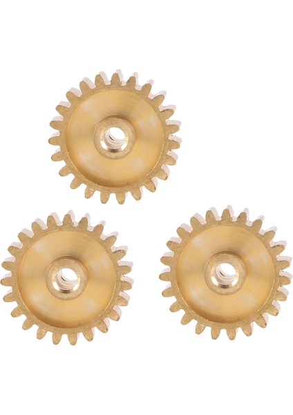 3 Adet 3.175MM Şaft Pirinç Pinyon Motor Dişlisi M0.8 1/10 1/8 RC,23T (Yurt Dışından)