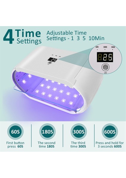 Dijital Ekran Zamanlayıcılı Gelişmiş Uv Işığı 48 LED Uv Işığı Ab Fişi (Yurt Dışından) fırsatları