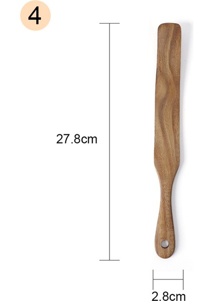 Ahşap Spatula Seti Yemek Pişirmek Için Ahşap Spatula Mutfak Gereçleri Aracı (Yurt Dışından)