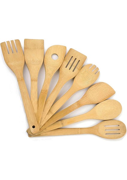 8'li Kiraz Ağacı Spatula ve Pişirme Seti-Yardımcı Seti %100 Fsc®'den Üretilmiştir (Yurt Dışından)