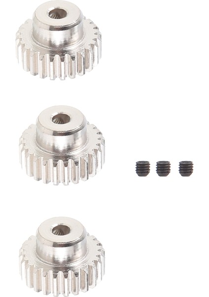 3 Adet 3.175MM Şaft Metal Pinyon Motor Dişlisi, 24T (Yurt Dışından)
