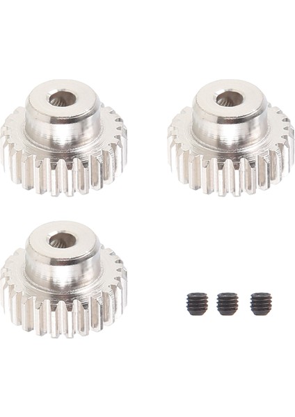 3 Adet 3.175MM Şaft Metal Pinyon Motor Dişlisi, 24T (Yurt Dışından)