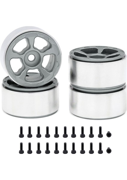 Metal Jantlar 1/24 1/18 Rc Paletli Araba Dar 5-Kollu Gri (Yurt Dışından)