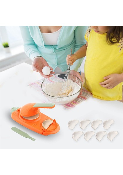Dumpling Makinesi 2'si 1 Arada Çok Işlevli Kendin Yap Manuel Pres Kalıpları Seti Turuncu (Yurt Dışından)