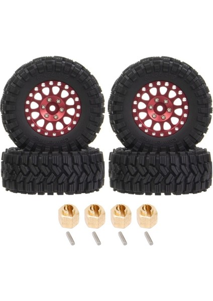 4 Adet 62X24MM 1.2 Inç Beadlock Jant 118 124 Rc Araba Eksenel SCX241 (Yurt Dışından)