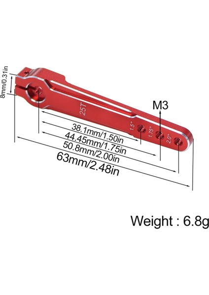 Rocker Arm 25T Uçak Modeli Uzaktan Kumandalı Uçak Servo Kolu (Yurt Dışından)