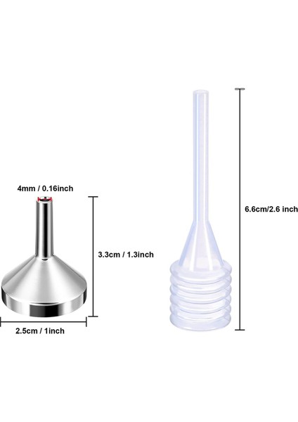 10 Paket Küçük Metal Huni 2 Paket Mini Pipet Gümüş ve Altın (Yurt Dışından)