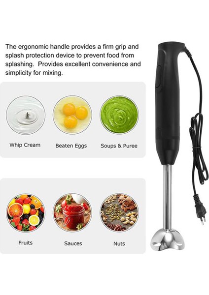 El Blender Elektrikli Gıda Sebze Öğütücü Ab Fişi Siyah (Yurt Dışından)
