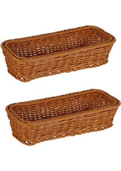 Plastik Rattan Örgü Sepet Kaşık Çatal Bıçak Çubuk Saklama A (Yurt Dışından)