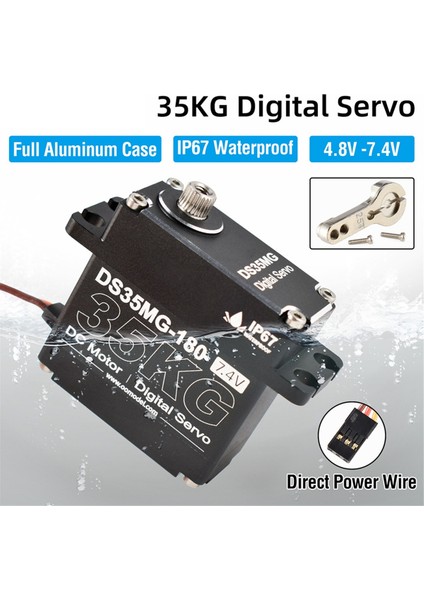 35KG Rc Servo Motor Rc Araba Robot Mekanik Kolları Için 270 Derece (Yurt Dışından)