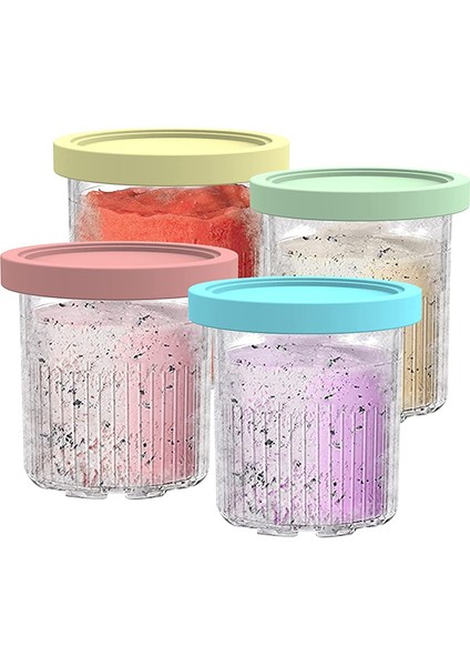 Ninja Creami Pints NC301 NC300 Serisi Için 4 Adet Dondurma Pintleri Kupası (Yurt Dışından)
