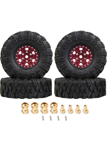 4 Adet 62X21MM 1.0 Inç Beadlock Jant 118 124 Rc Araba Eksenel SCX241 (Yurt Dışından)