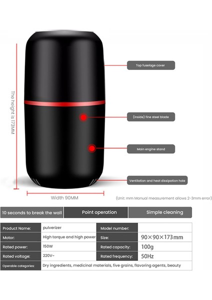 Elektrikli Baharat Öğütücü Kapasite Baharat Kahve Öğütücü Ab Fiş B (Yurt Dışından) modelleri