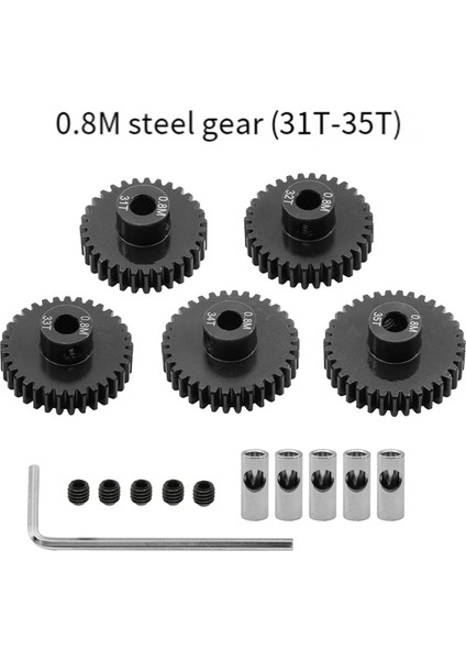 110 Rc Platformları Için 08 M Motor Dişli Seti 31T+32T+33T+34T+35T (Yurt Dışından)
