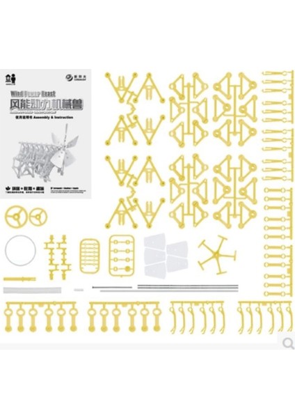 Mini Strandbeest Model Kiti Rüzgar Enerjisi Kendin Yap-Canavar (Yurt Dışından)