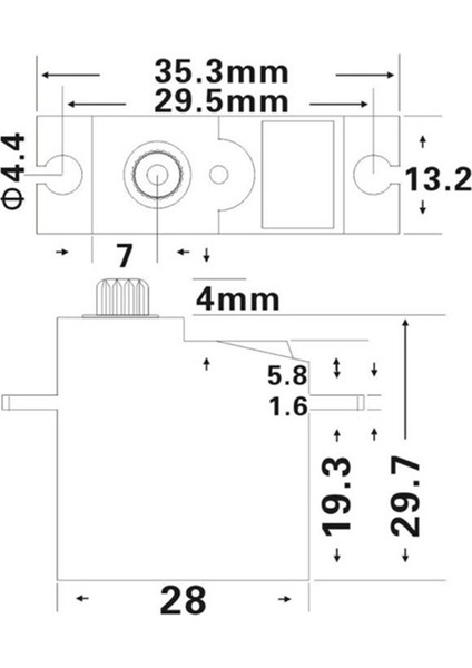 18G 3.5kg Metal Gear Dijital Servo ve Metal Servo Kolu (Yurt Dışından)