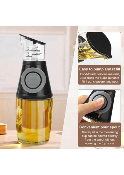 Dozaj Pompası ve Ölçüm Kabı ile Yağ Dağıtıcı 250ML Fırçalı (Yurt Dışından)