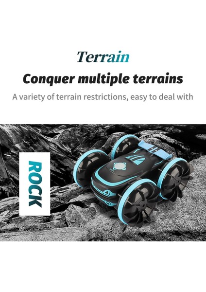 Rc Stunt Car 4WD Saat Hareket Sensörü Kontrolü Deforme Edilebilir Araba-Mavi (Yurt Dışından)