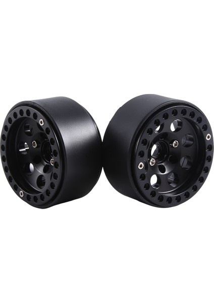 4 Adet 1.9 Metal Beadlock 8 Yuvarlak Delik Tekerlek Göbeği Jantı Siyah (Yurt Dışından)